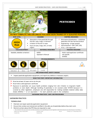pesticide herbicide spraying